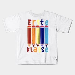 Erste Klasse Stifte Schulbeginn 2022 T shirt Kids T-Shirt